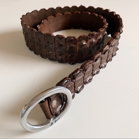Leather croc embossed belt - Picture 1 of 1